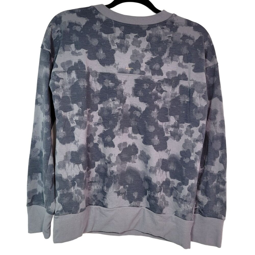 Mondetta Women Camouflage Print Crewneck Long Sleeve Sweatshirt Gray Size Small - Picture 2 of 11